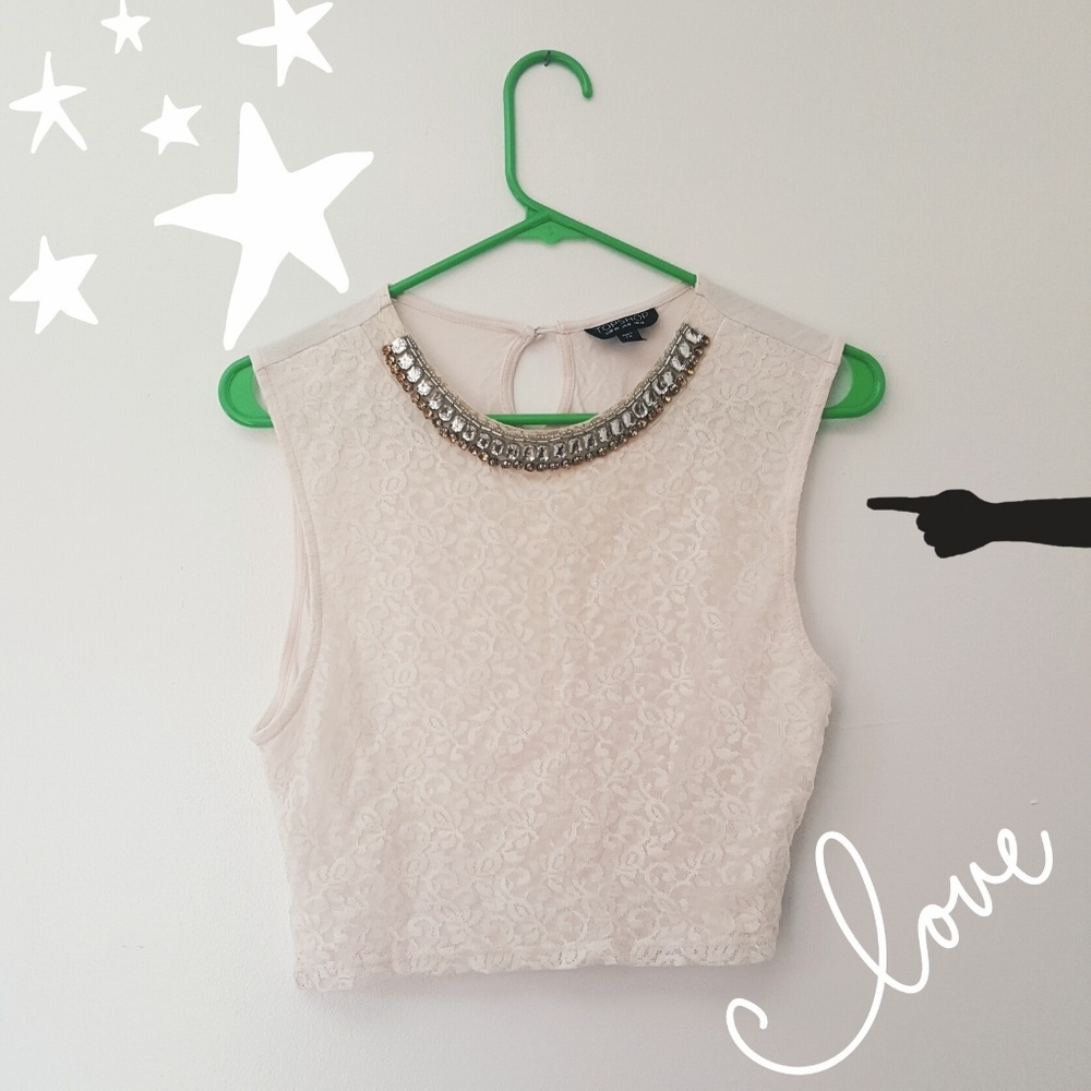 Topshop Lace Crop Top